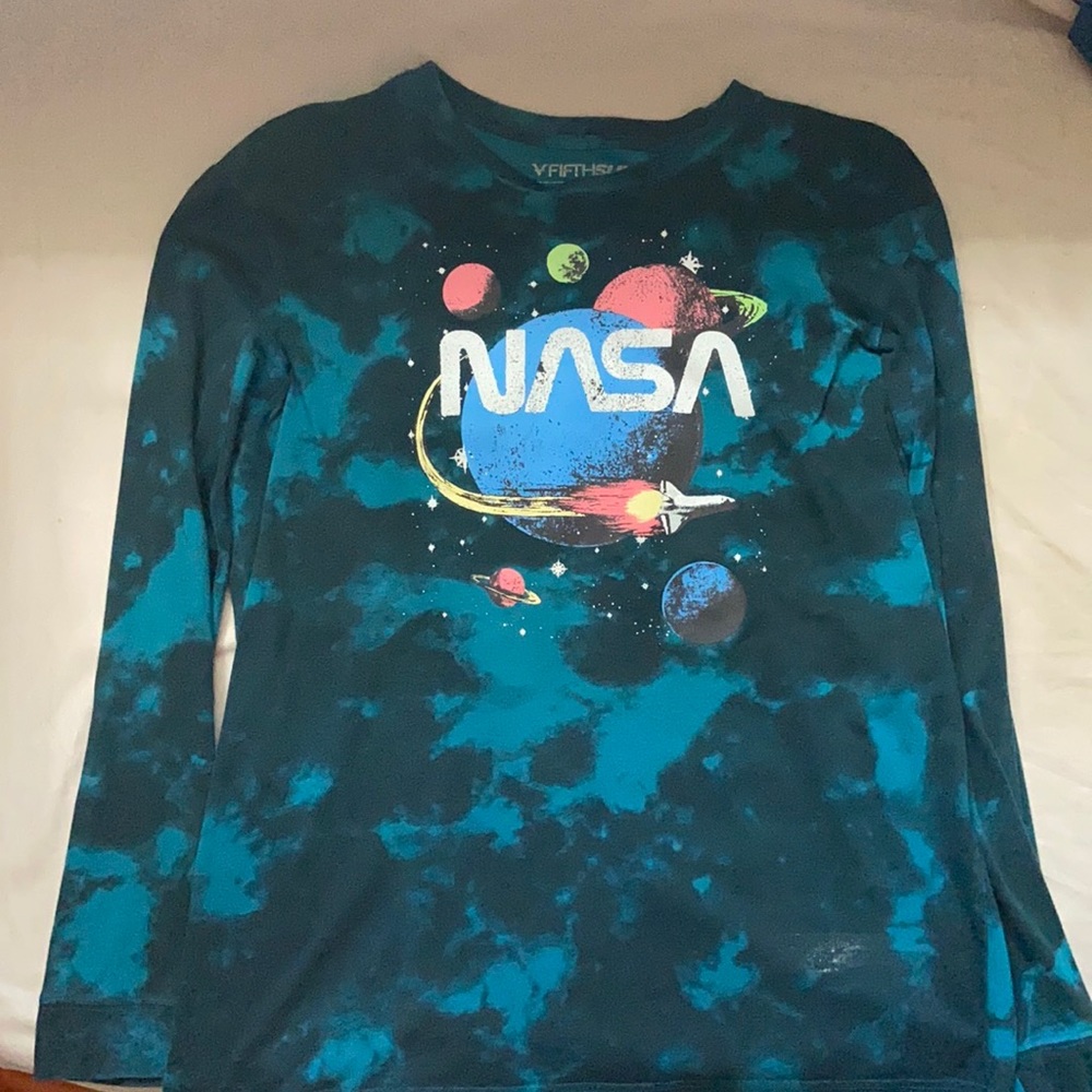 Mens NASA Print Long-Sleeve T-Shirt - FifthSun XL